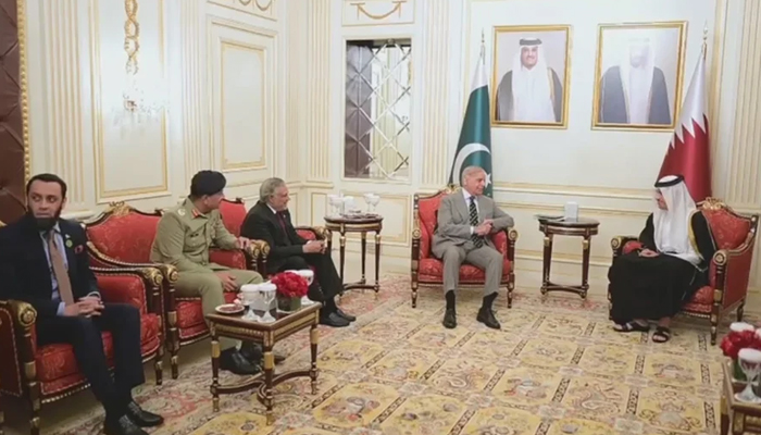 شہباز شریف اور قطری وزیراعظم کی اہم بیٹھک، تجارت و توانائی شراکت داری پر پیش رفت